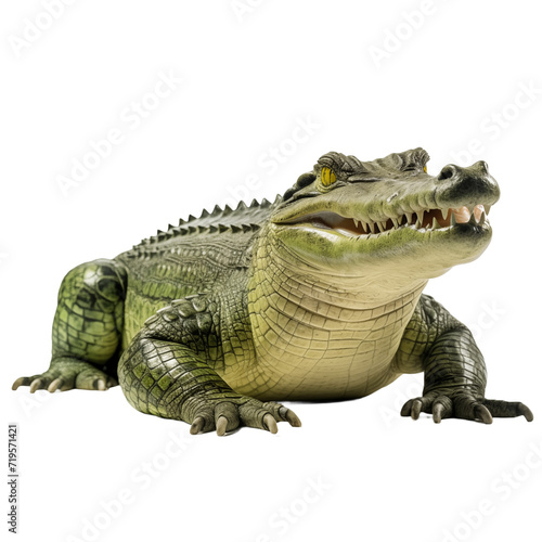 Alligator isolated on transparent and white background. Generative ai © Dima