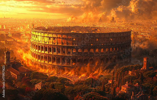 Canvastavla Ancient Roman colosseum