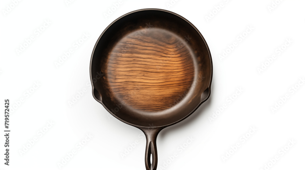 Fototapeta premium Cast iron skillet positioned