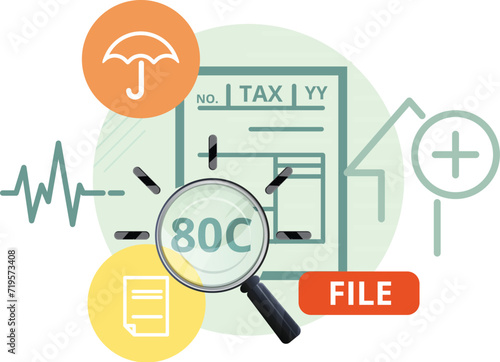 Income Tax Filing with 80C Deductions - Illustration