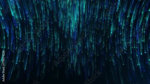 Abstract Blue Lines Particles Background	