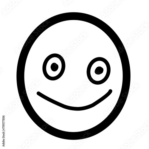 Doodle Emoji face icon set. Hand drawn sketch style. Emoji with different emotion mood, happy, sad, smile face. Comic line art vector illustration.