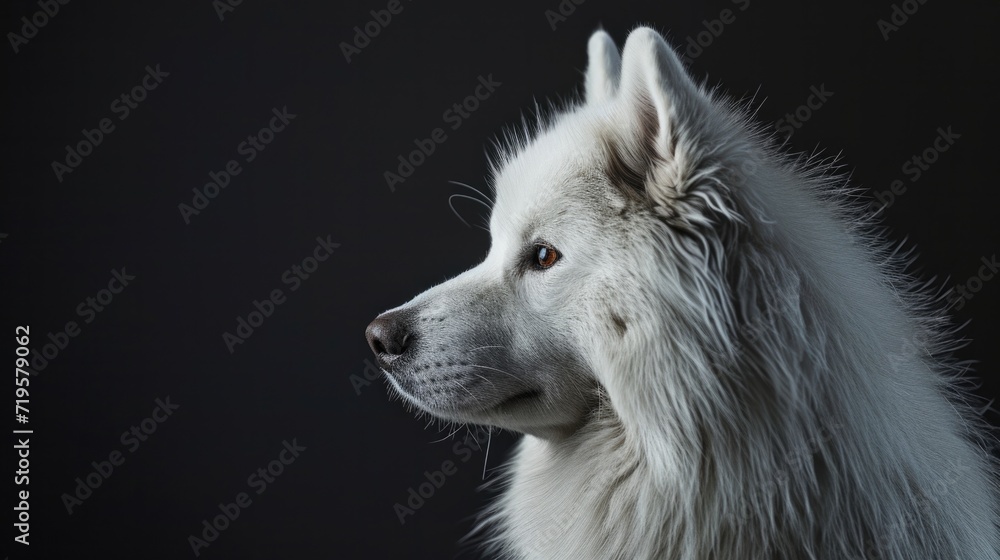 Obraz premium Samoyed looking away in studio