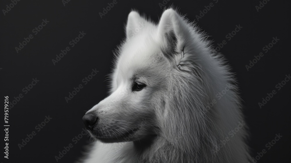 Obraz premium Samoyed looking away in studio