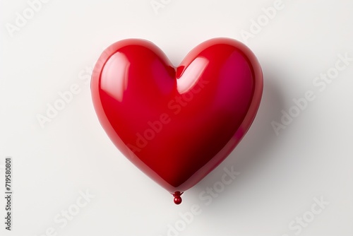 red heart for valentine in white background