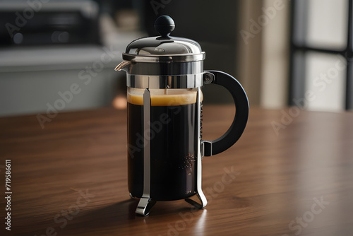 french press coffee  is achieved through the immersion brewing method. The coarsely ground coffee is steeped in hot water, allowing the flavors to fully extract and create a full-bodied cup of coffee.