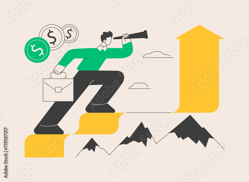 Business direction abstract concept vector illustration.