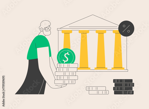 Retirement preparation abstract concept vector illustration.