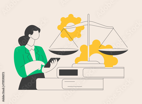 Legal services abstract concept vector illustration.