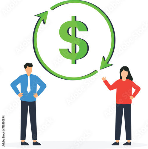 Financial guru or expert and behavioral finance mindfulness for wealth management, Money and investment advisor to gain investment for growth concept,
