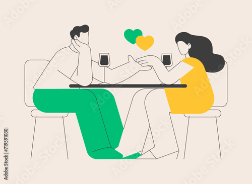 Romantic date abstract concept vector illustration. © Visual Generation