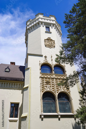 Károlyi castle in Carei, Romania. Built originally as a fortress around the 14th century, it was converted to a castle in 1794, undergoing further transformations during the 19th century photo