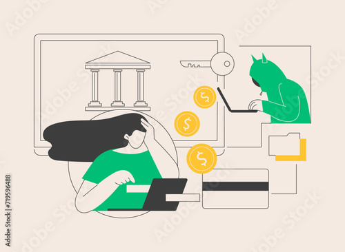 Financial crimes abstract concept vector illustration.