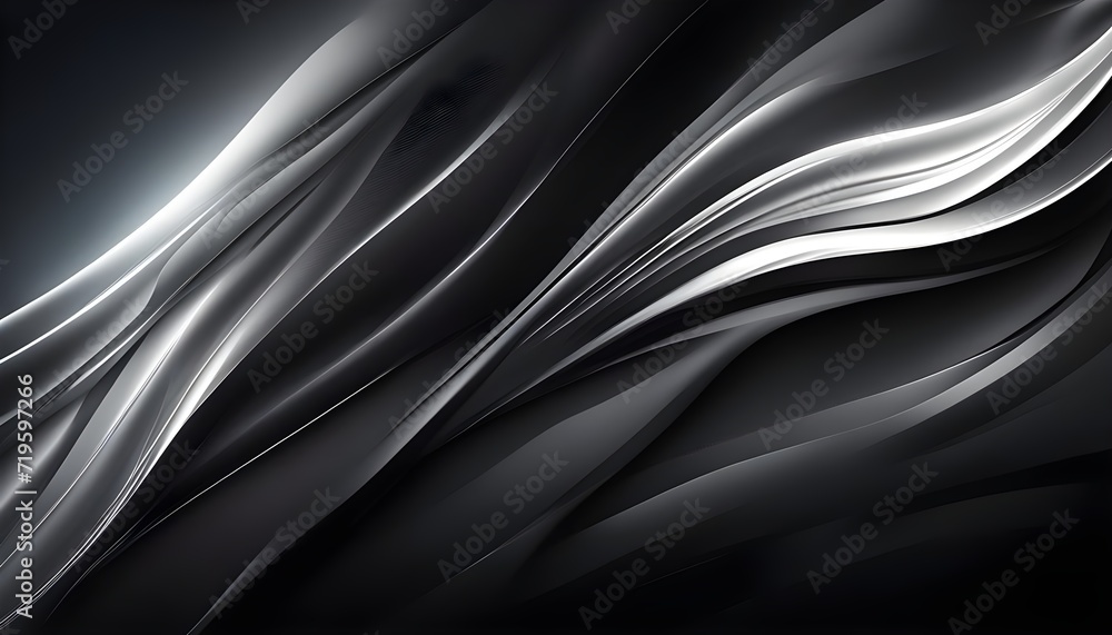 Obraz premium abstract elegant dark and light design for desktop background wallpaper, black, grey, deep theme