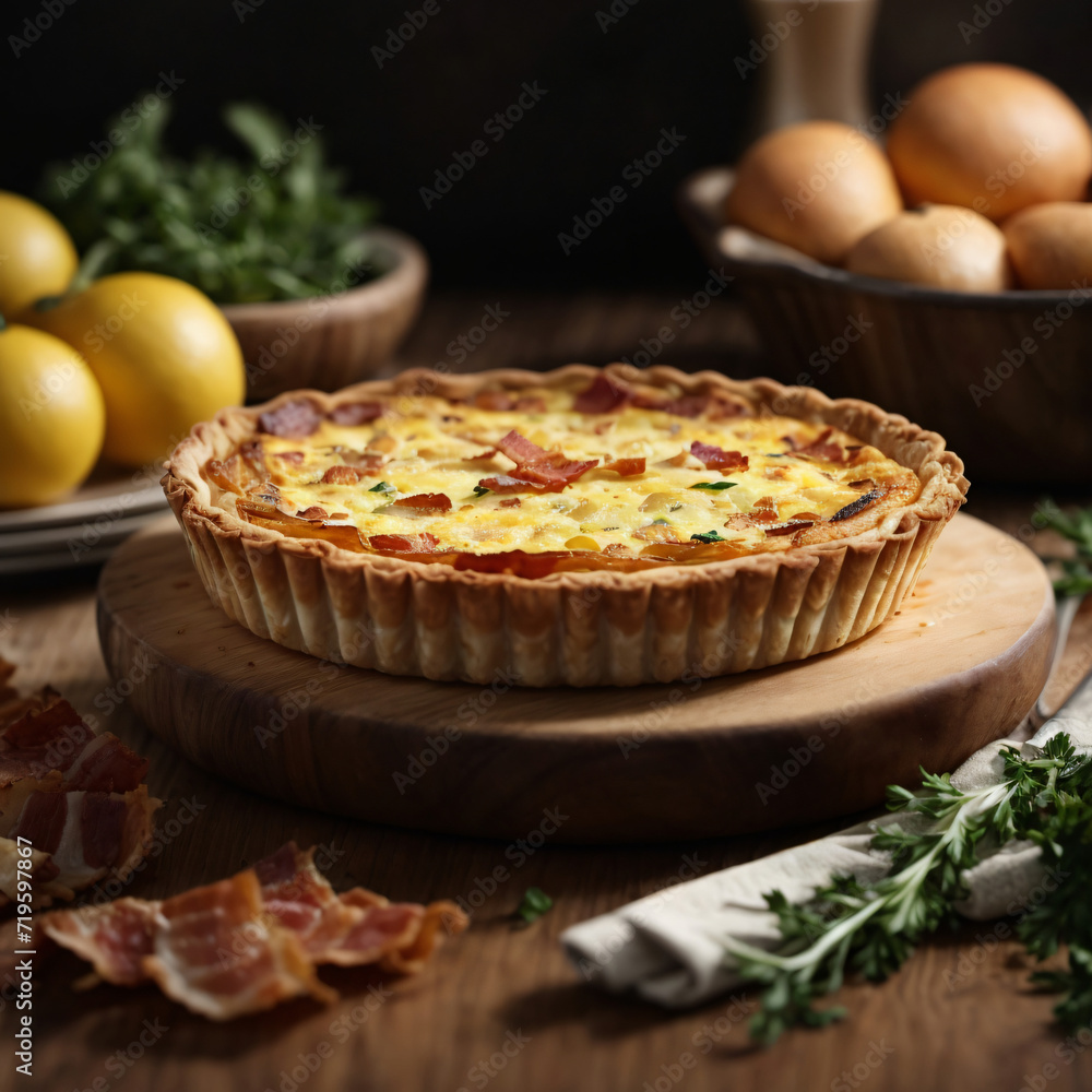 Gruyere Bacon Bliss - Quiche Lorraine Extravaganza Gruyere Bacon Bliss - Quiche Lorraine Extravaganza