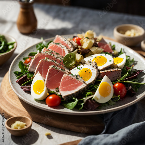 Seared Tuna Delight - A Savory Salade Niçoise Experience