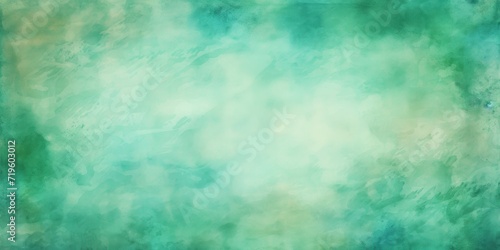Jade watercolor abstract painted background on vintage paper background © Lenhard