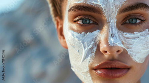 Woman with Facial Skincare Treatment