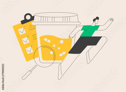 Doping test abstract concept vector illustration.