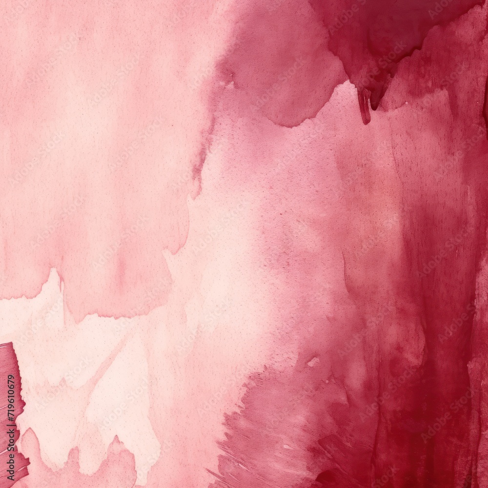 Maroon watercolor abstract painted background on vintage paper background