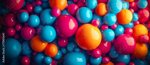 cartoon background with colorful balloons