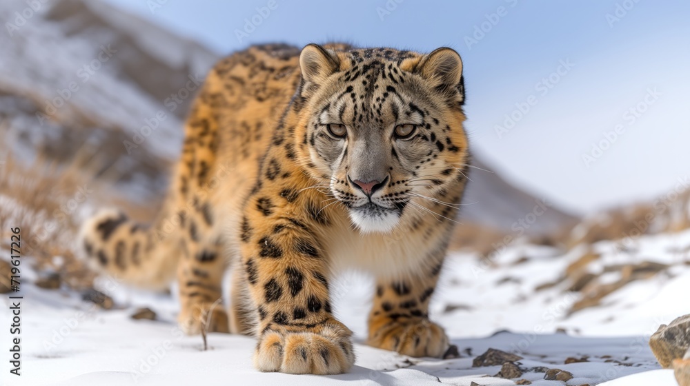 Naklejka premium View of Snow Leopards