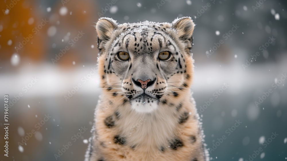 Fototapeta premium View of Snow Leopards