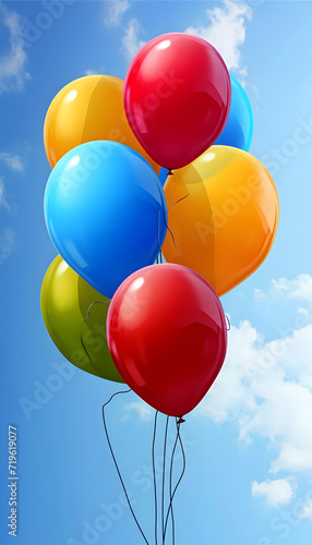 Colorful Balloons Sky