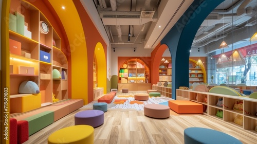 A modern interior thoughtfully tailored for both education and joyful play fo...