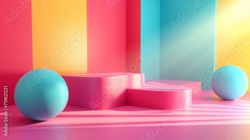 minimalist abstract geometric 3d background