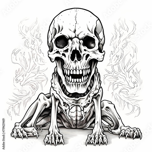 Decorative skull of Dog in ...