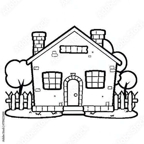 illustration of a house on white background