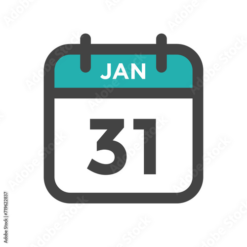 January 31 Calendar Day or Calender Date for Deadlines or Appointment photo