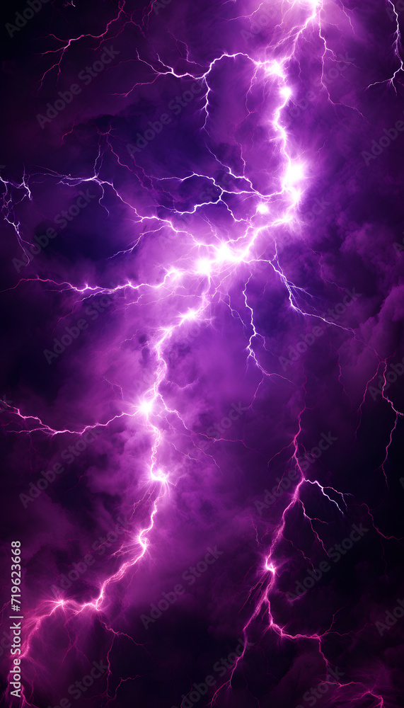 Lightning Purple Abstract
