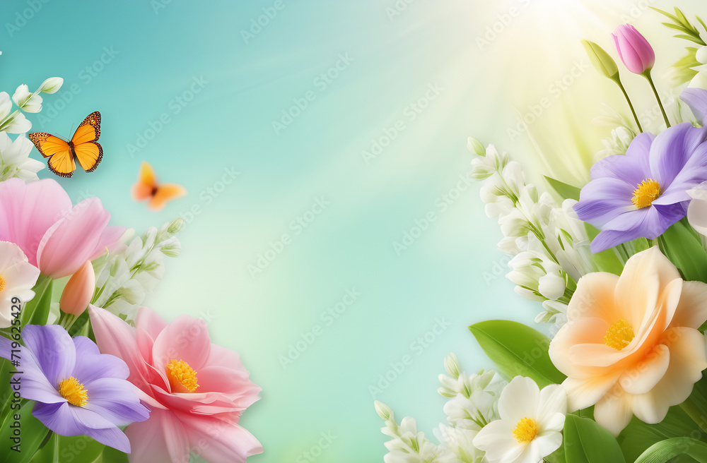 Women's day concept. Top photo of pink flowers on isolated pastel pink background with copy space Women's day concept. Top photo of pink flowers on isolated pastel pink background with copy space
