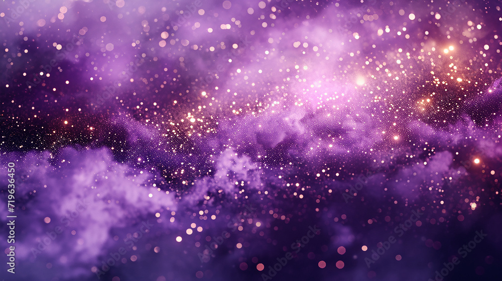 Purple abstract background with bokeh