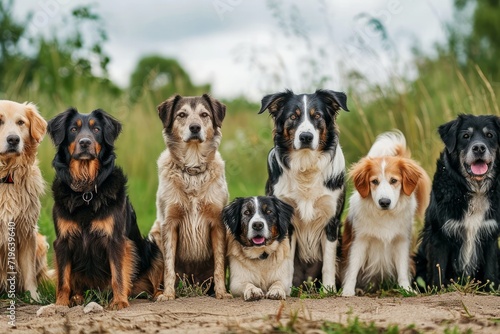 A panorama featuring dogs of various breeds © Emanuel