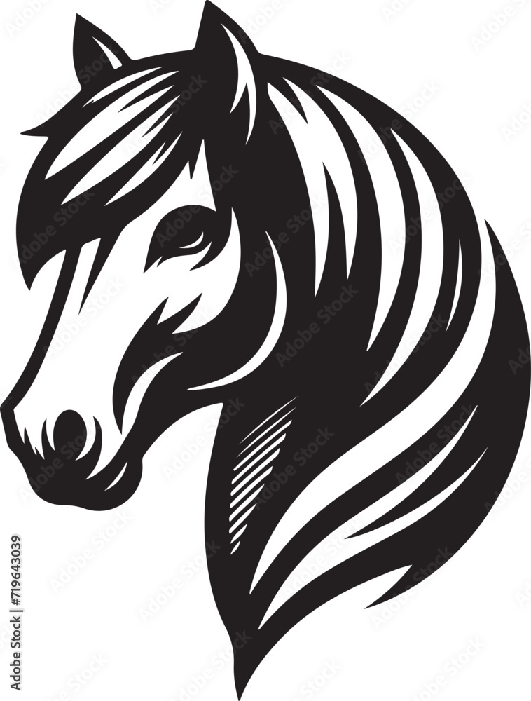 Obraz premium Horse Head Illustration