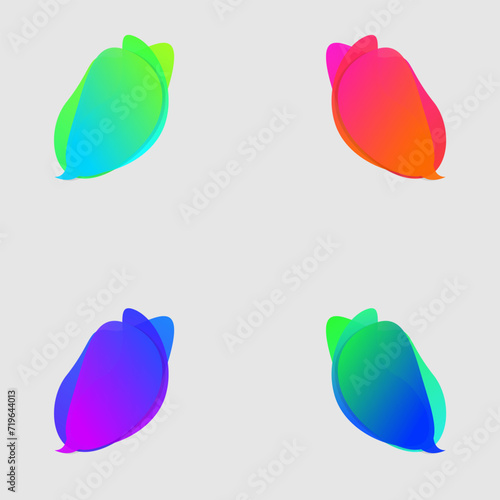 set of colorful symbols