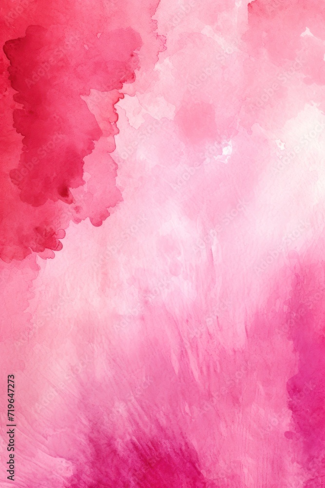 Pink watercolor abstract painted background on vintage paper background