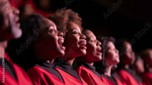 A gospel music concert featuring renowned choirs and vocalists performing soul-stirring anthems and spirituals  with uplifting melodies and harmonies that celebrate faith  resilien