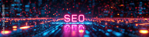 SEO - concept web banner for internet marketing