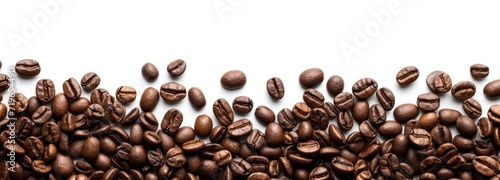 Group of Coffee Beans on White Background © FryArt Studio