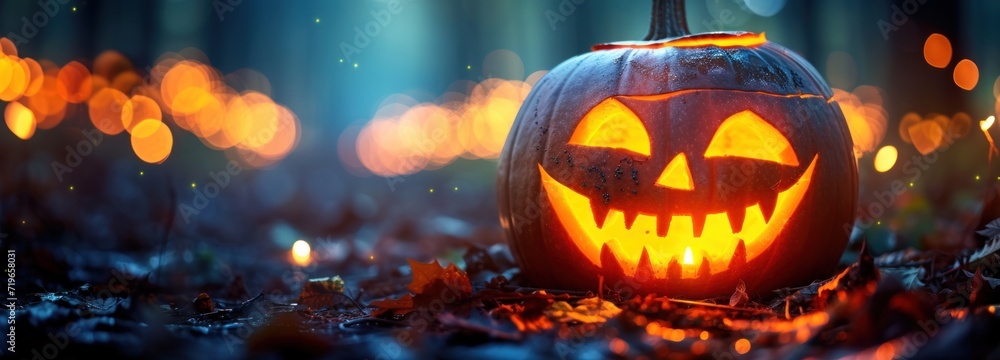 Jack O Lantern Pumpkin With Glowing Eyes Jack O Lantern Pumpkin With Glowing Eyes
