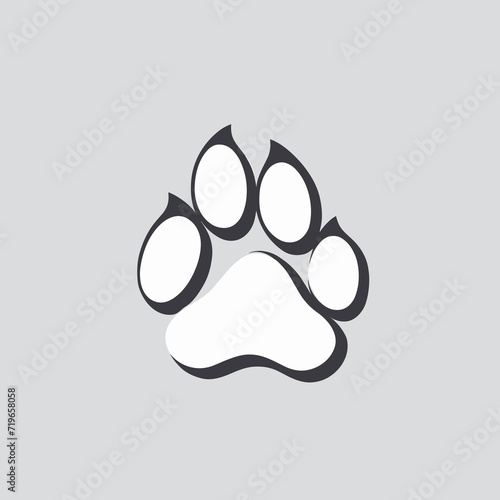 Tapir animal footprint line icon