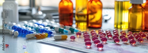 Wallpaper Mural Colorful Pills Arranged on a Table Torontodigital.ca