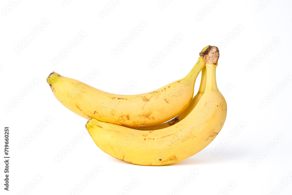 BIO dojrzałe banany na białym tle BIO dojrzałe banany na białym tle