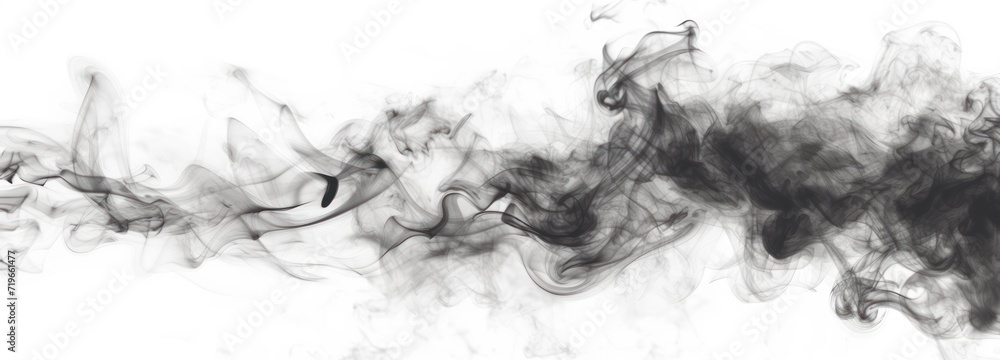 Monochromatic Smoke on White Background Monochromatic Smoke on White Background