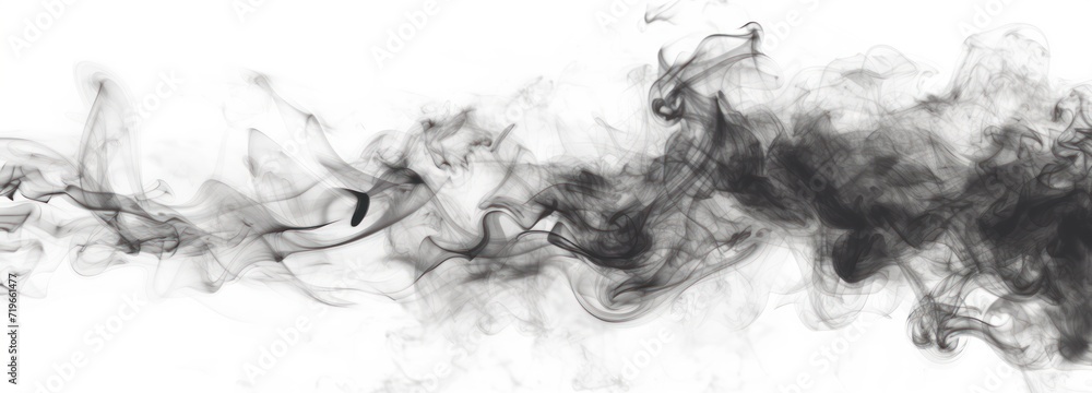 Monochromatic Smoke on White Background