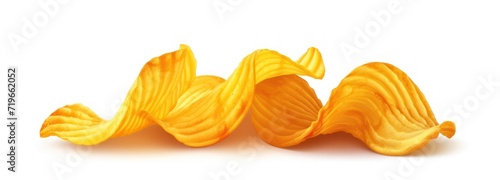 Orange Flower Petals Peeled Back, White Background